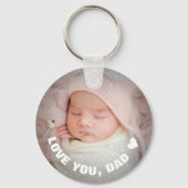Vaderdag Love You Photo Sleutelhanger (Voorkant)