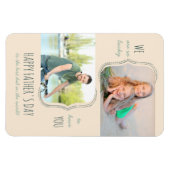 Vaderdag Lucky, je vader 2 foto Magneet (Horizontaal)