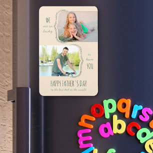 Vaderdag Lucky, je vader 2 foto Magneet