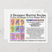 Vaderdag Martini Recept Kaart Briefkaart (Voorkant / Achterkant)