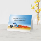 Vaderdag met een vlammende motorfiets kaart (Gele Bloem)