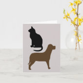 Vaderdag met Kat en Hond Kaart (Gele Bloem)