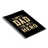 Vaderdag Mijn vader is mijn Hero Notitieboek (Rechterzijde)