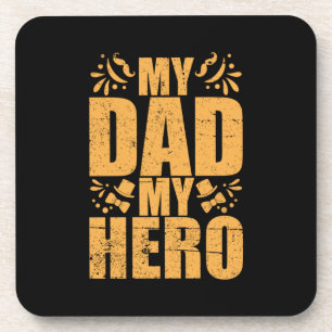 Vaderdag Mijn Vader Mijn Held Bier Onderzetter
