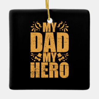 Vaderdag Mijn vader Mijn Hero Keramisch Ornament