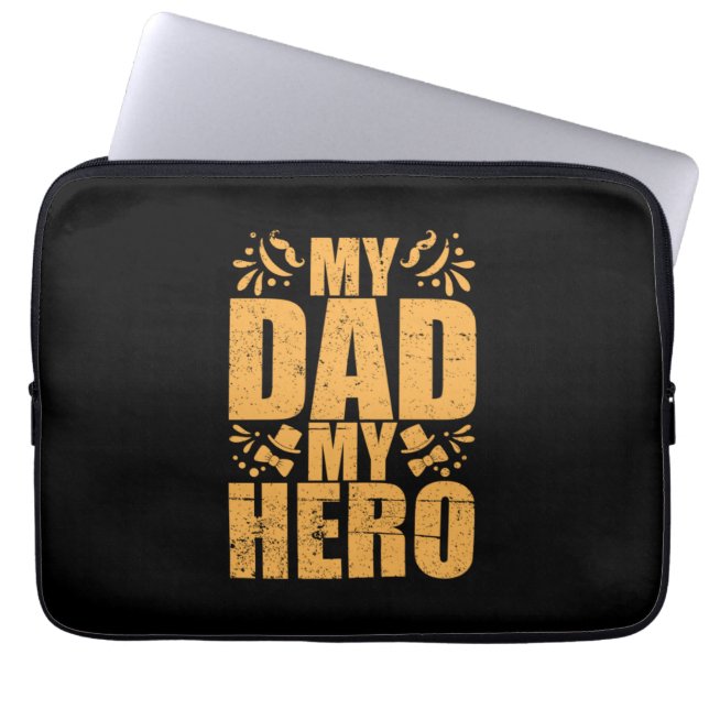 Vaderdag Mijn vader Mijn Hero Laptop Sleeve (Voorkant)