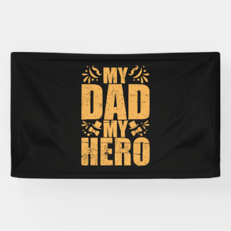 Vaderdag Mijn vader Mijn Hero Spandoek