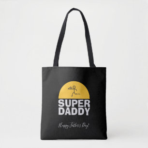 vaderdag modern design "SUPER DAD" Trendy Draagtas