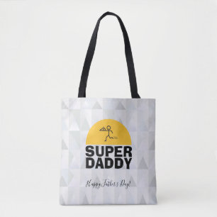 vaderdag modern design "SUPER DAD" Trendy Draagtas