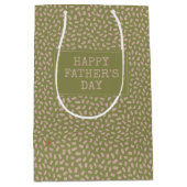 Vaderdag Modern Trendy Beige en Olive Green Medium Cadeauzakje (Voorkant)