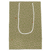Vaderdag Modern Trendy Beige en Olive Green Medium Cadeauzakje (Achterkant)