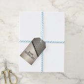 Vaderdag moderne lijnkunst cadeaulabel (Met Touw)