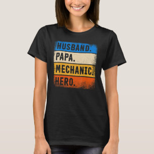Vaderdag monteur Echtgenoot Papa monteur Held T-shirt
