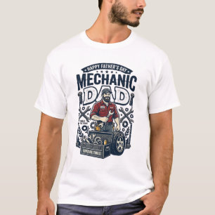 Vaderdag monteur vader T-shirt grappige werkende v