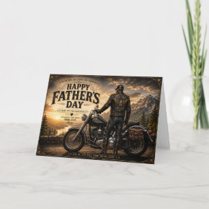 Vaderdag Motor Kaart   Papa Biker Groet 