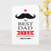 Vaderdag Mustache Best Pap Ever Kaart (Gele Bloem)