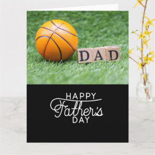 Vaderdag naar basketbal op groen naar vader kaart
