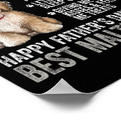 Vaderdag naar de beste Maltese vader - Maltese hon Poster (Hoek)