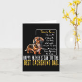 Vaderdag naar de beste teckel papa - teckel kaart (Gele Bloem)