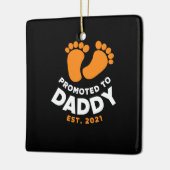 Vaderdag | Naar papa bevorderd in 2021 Keramisch Ornament (Links)