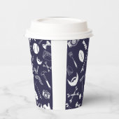 Vaderdag Navy Papieren Bekers (Links)