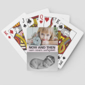 Vaderdag nu en dan afbeeldingen meisje pokerkaarten (Achterkant)