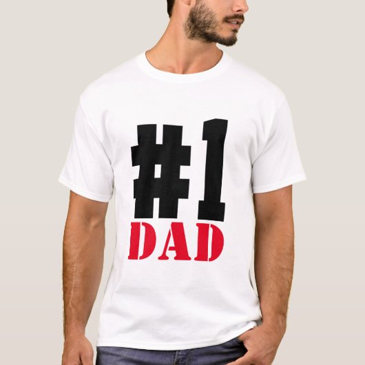 Vaderdag nummer 1 Pap White T-shirt (Voorkant)