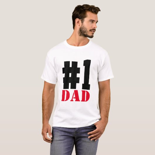 Vaderdag nummer 1 Pap White T-shirt (Voorkant volledig)