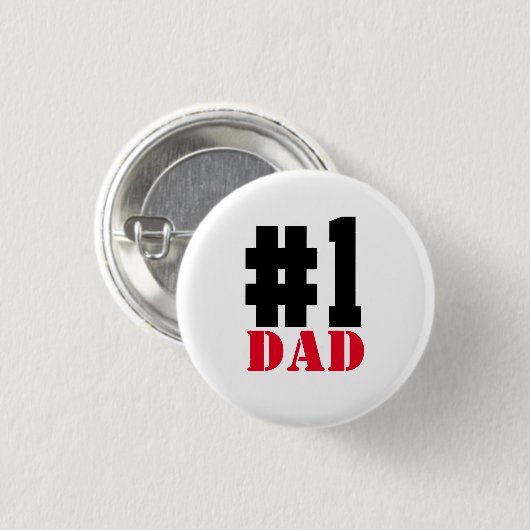 Vaderdag nummer 1 vader ronde button 3,2 cm (Voorkant /achterkant)
