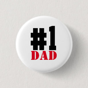 Vaderdag nummer 1 vader ronde button 3,2 cm
