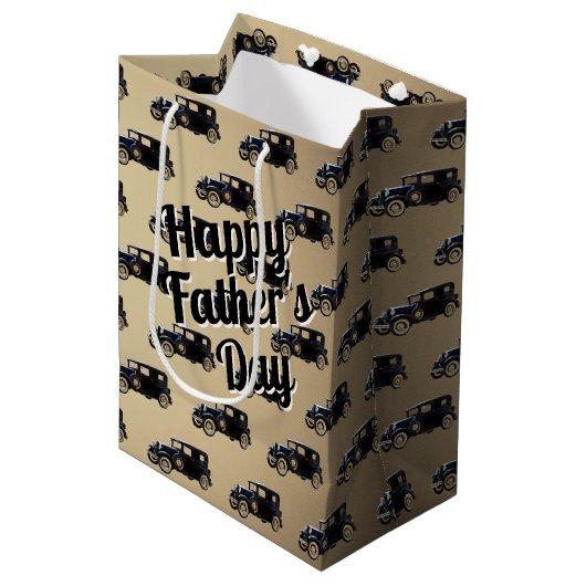 Vaderdag Oldtimer Medium Cadeauzakje (Voorkant Gekanteld)