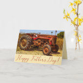 Vaderdag Oldtimer Tractor Kaart (Gele Bloem)