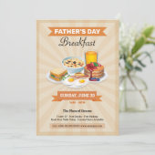 Vaderdag Ontbijtfeestflyer Kaart (Staand voorkant)