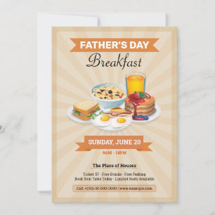 Vaderdag Ontbijtfeestflyer Kaart