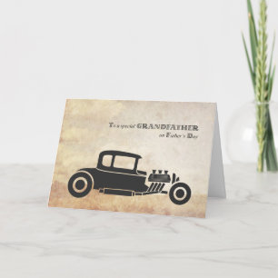 Vaderdag, opa, vintage auto kaart