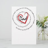Vaderdag pa briefpapier (Staand voorkant)