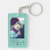 Vaderdag pa Custom Photo Cool Music Player Sleutelhanger (achterkant)