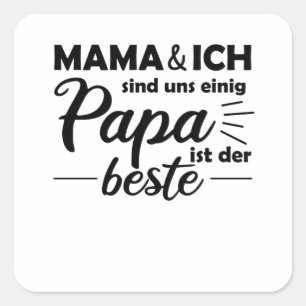 Vaderdag pa is de beste vader vierkante sticker