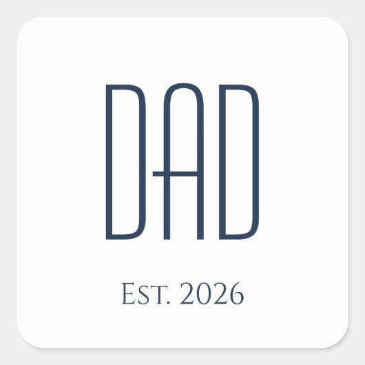 Vaderdag pa vierkante sticker (Voorkant)