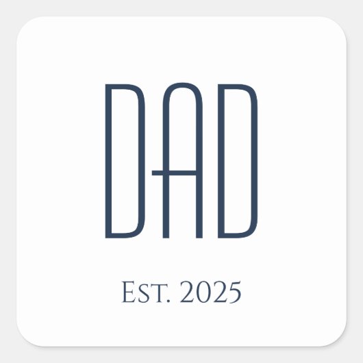 Vaderdag pa vierkante sticker (Voorkant)
