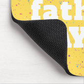 Vaderdag Paint Splatter Mosterd Geel Wit Muismat (Hoek)