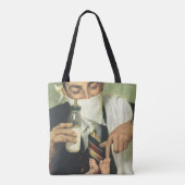 Vaderdag, pap geeft Baby een fles Draagtas (Achterkant)