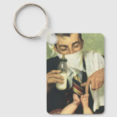  Vaderdag, pap geeft Baby een fles Sleutelhanger (Voorkant)