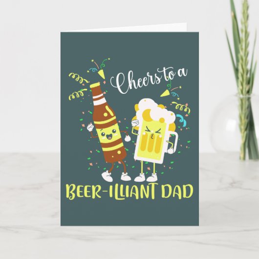 Vaderdag pap grappen over biergievader kaart (Voorkant)