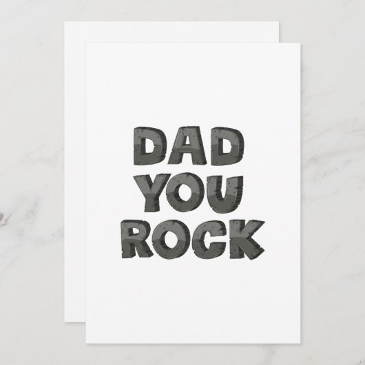 Vaderdag pap, je bent een grappige rots feestdagenkaart (Voorkant / Achterkant)