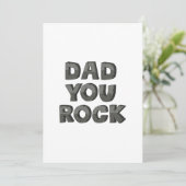 Vaderdag pap, je bent een grappige rots feestdagenkaart (Staand voorkant)