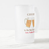 Vaderdag pap 's werelds beste bier-bier matglas bierpul (Voorkant rechts)