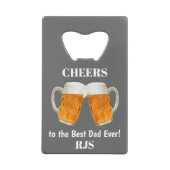 Vaderdag pap World's Best Ever Monogram Kredietkaart Flessenopener (Achterkant)