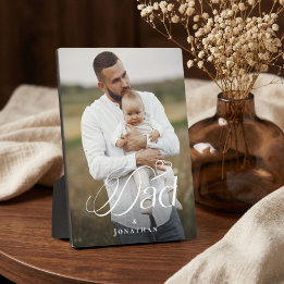 Vaderdag papa & baby gepersonaliseerd fotocadeau fotoplaat