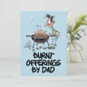 Vaderdag papa barbecue grappige meme kaart (Staand voorkant)